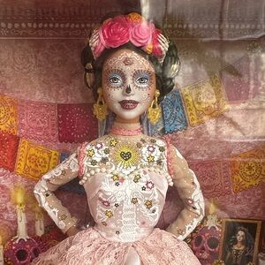 2020 Collectors Barbie Pink Floral Day of the Dead Doll